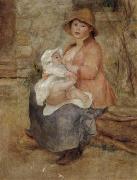 Maternity-Baby at the Breast(Aline and her son Pierre) first version Pierre Renoir